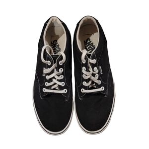VANS Off The Wall Women’s Black Canvas Lace Up Sneakers Size 9.5